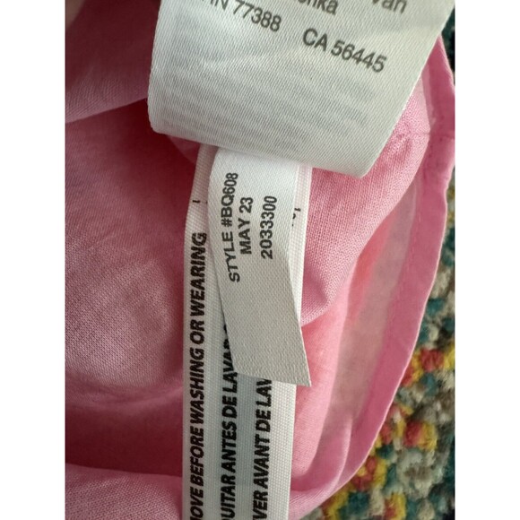 NWT‎ Crewcuts Pink Gingham Ruffle Sleeve Dress Linen Blend Size 10 - Picture 7 of 7